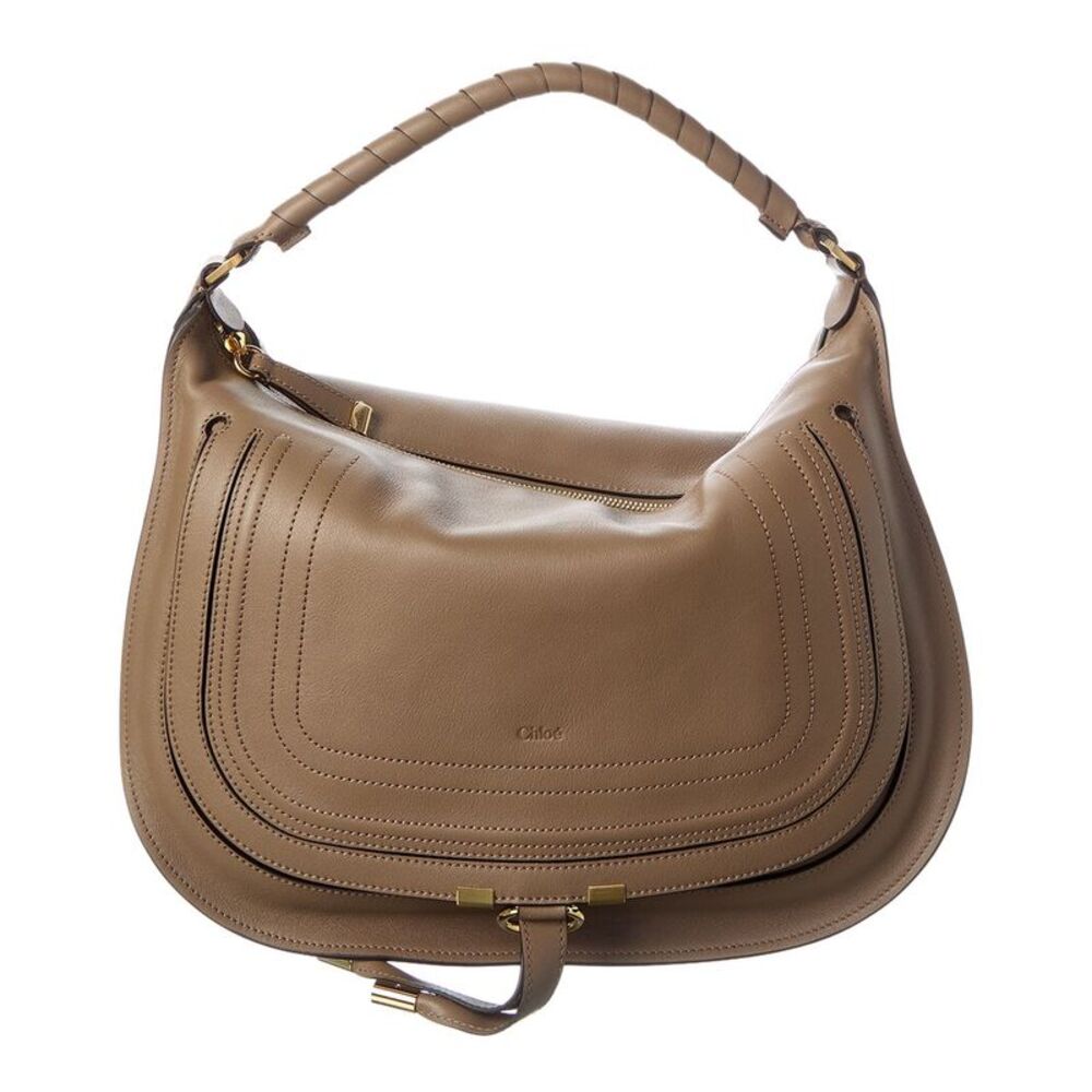 Chloé Marcie Leather Hobo Bag, Brown